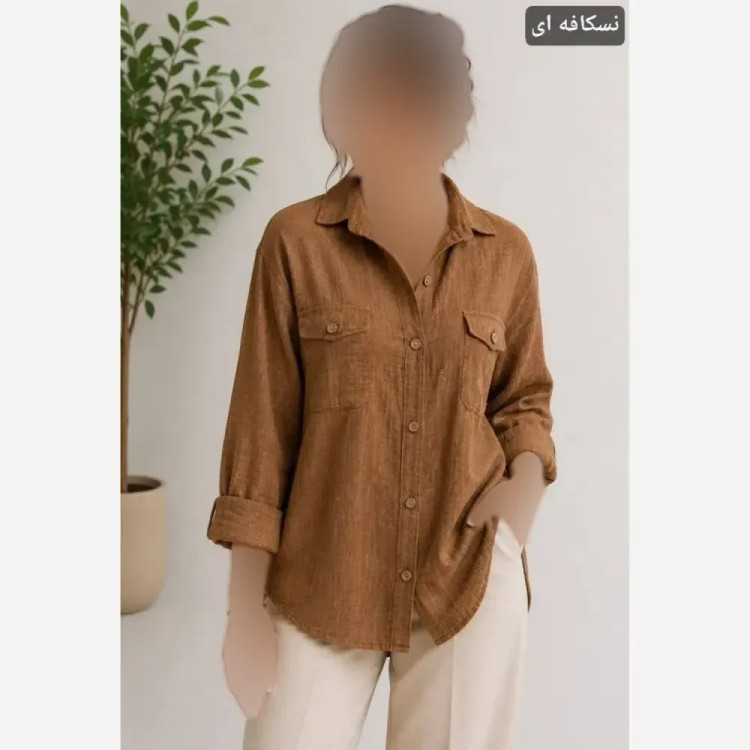 تونیک شانتون بغل دکمه سوپر شانتون درجه یک فری سایز