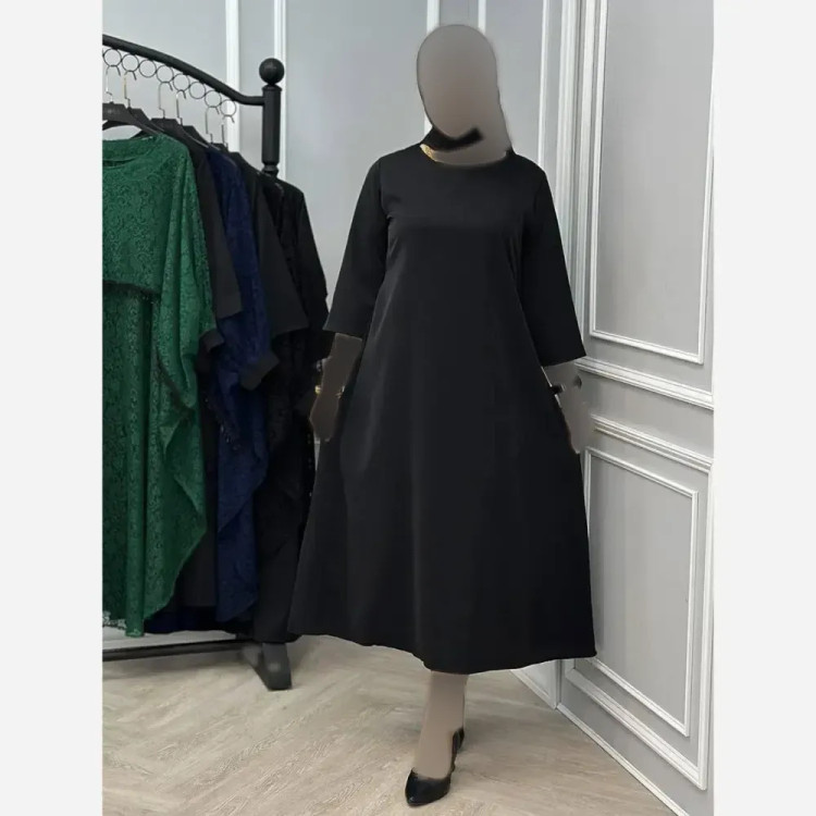 ست دانتل سرمه زیره کرپ بوگاتی رویه گیپور رنگ مشکی سایز فری 38 تا 46