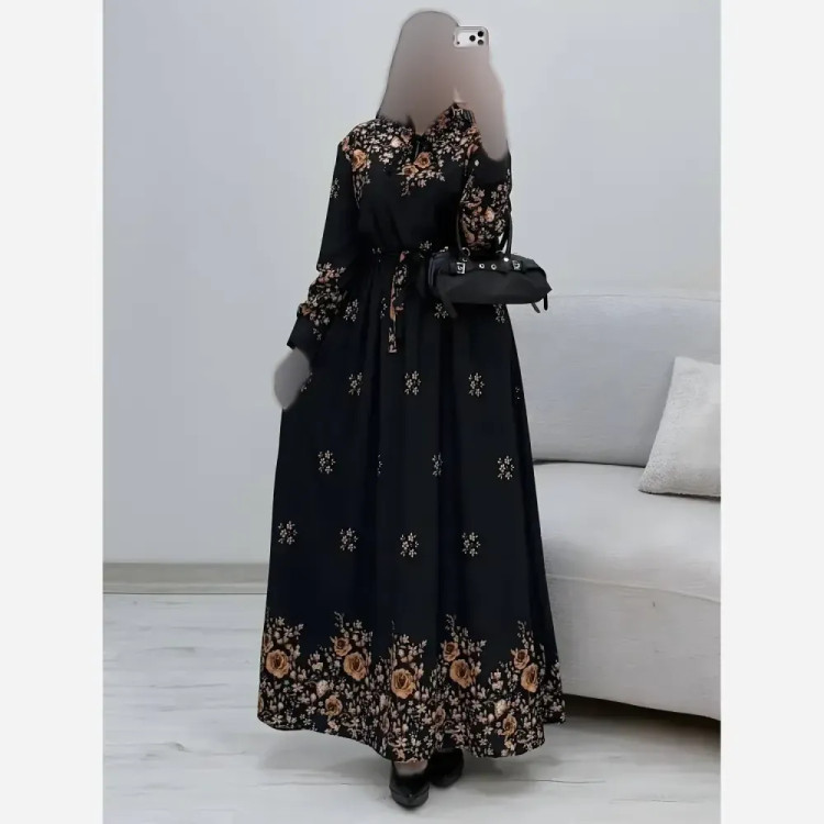پیراهن ساحلی زنانه مدل رز جنس کرپ بوگاتی درجه یک فری سایز