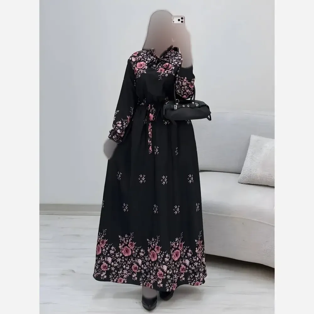پیراهن ساحلی زنانه مدل رز جنس کرپ بوگاتی درجه یک فری سایز
