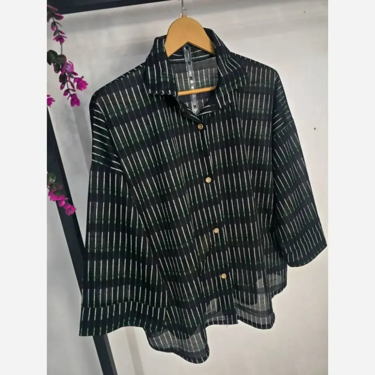 شومیز باکسی مراکشی سوزنی رنگین فری سایز