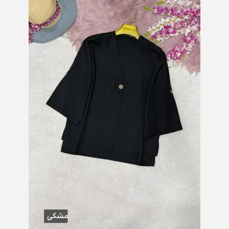 شومیز تک دکمه زنانه جنس پری خنک و سبک فری سایز