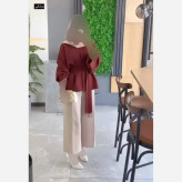کت زنانه سوپرمازراتی دوخت مزونی مدل لاکرو فری سایز