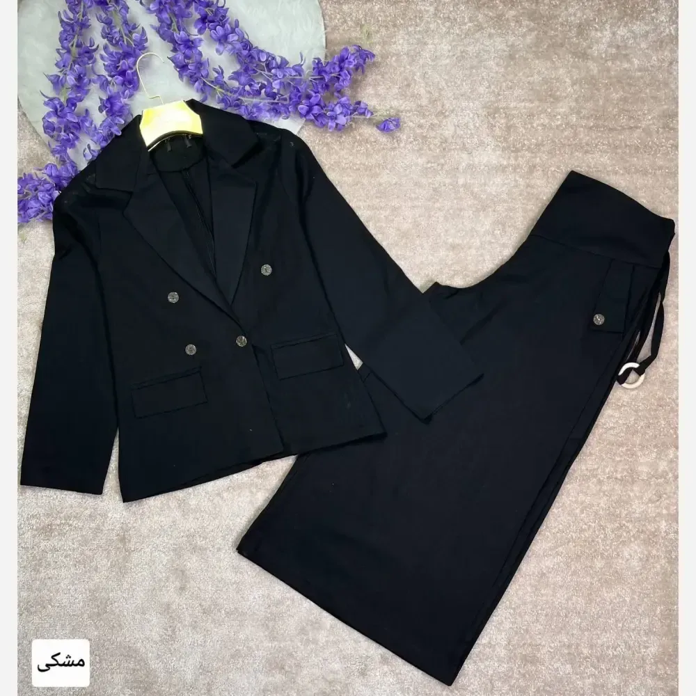 کت شلوار زنانه لنین نچرال مدل نیکی
