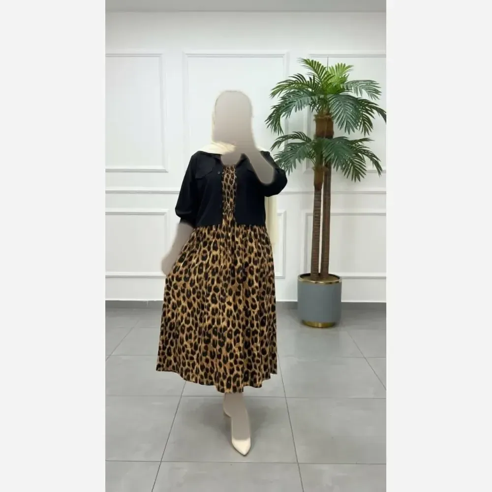 کت و سارافون زنانه دیبا جنس حریر شانتون فری سایز تا 48