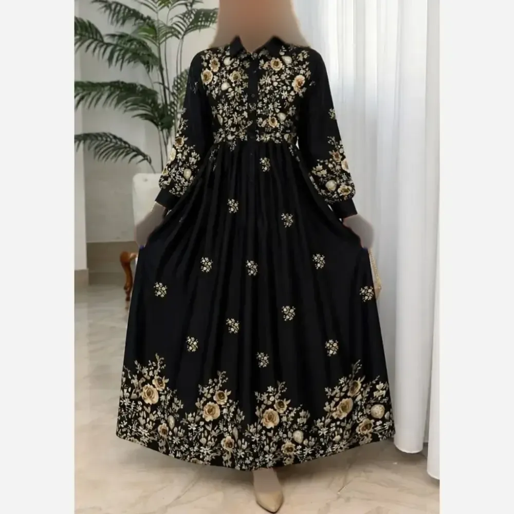 پیراهن ساحلی زنانه مدل زنبق جنس بوگاتی فری سایز
