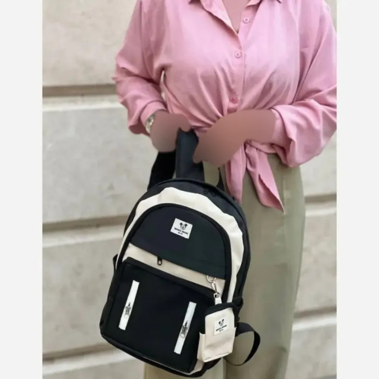 کوله پشتی زرین دیبا ضد آب 3 زیپ با جای قمقمه اندازه 40 در 28 سانت