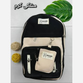 کوله پشتی زرین دیبا ضد آب 3 زیپ با جای قمقمه اندازه 40 در 28 سانت