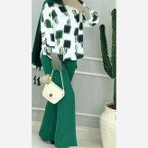 ست شومیز و شلوار زنانه مدل نجمه جنس بوگاتی کیفیت عالی فری سایز