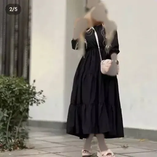 ساحلی زنانه سچین دریتا جنس کسمه اعلا رنگ مشکی سایز فری 38 تا 46