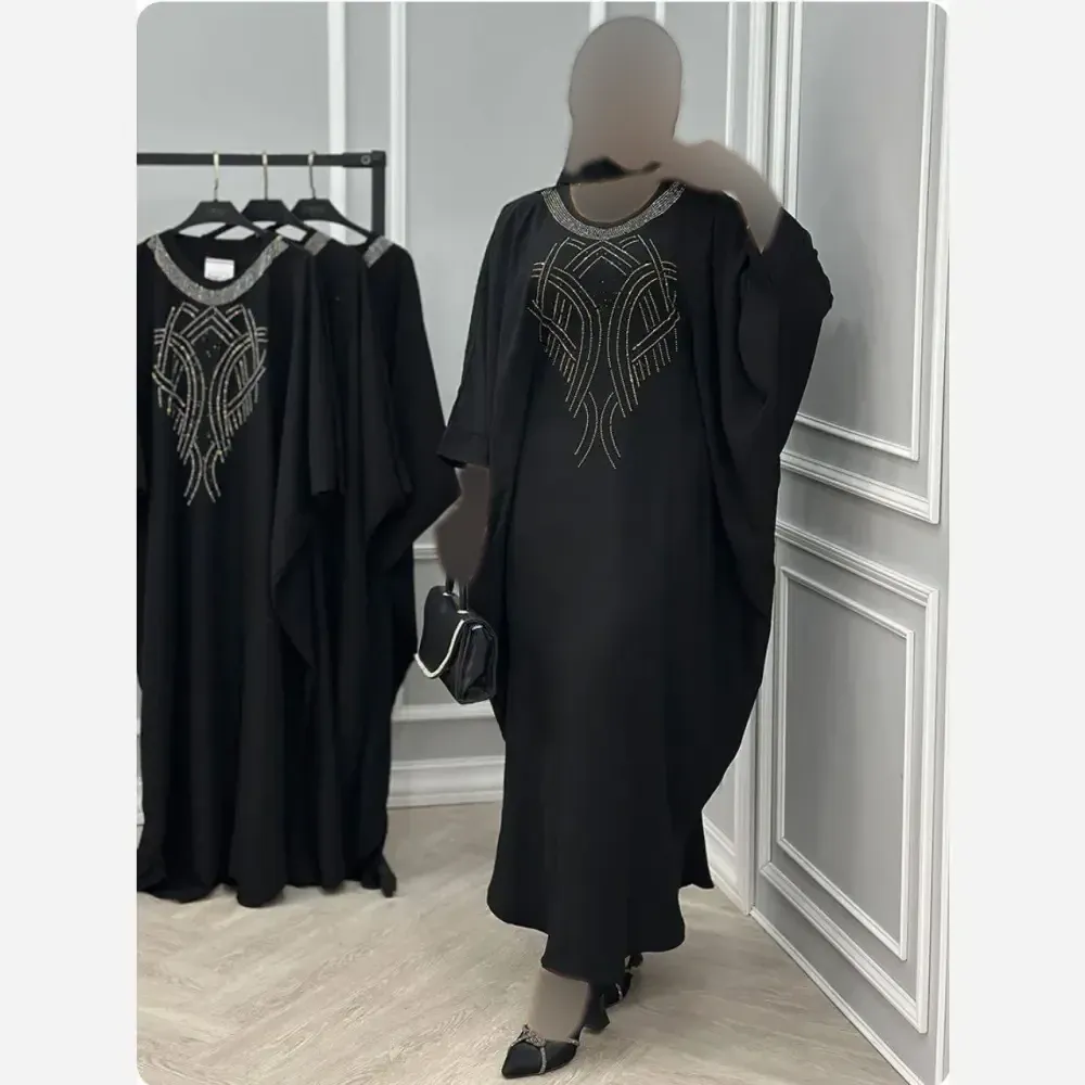 عبا بلند گلرخ جنس الیزه رنگ مشکی سایز فری سایز