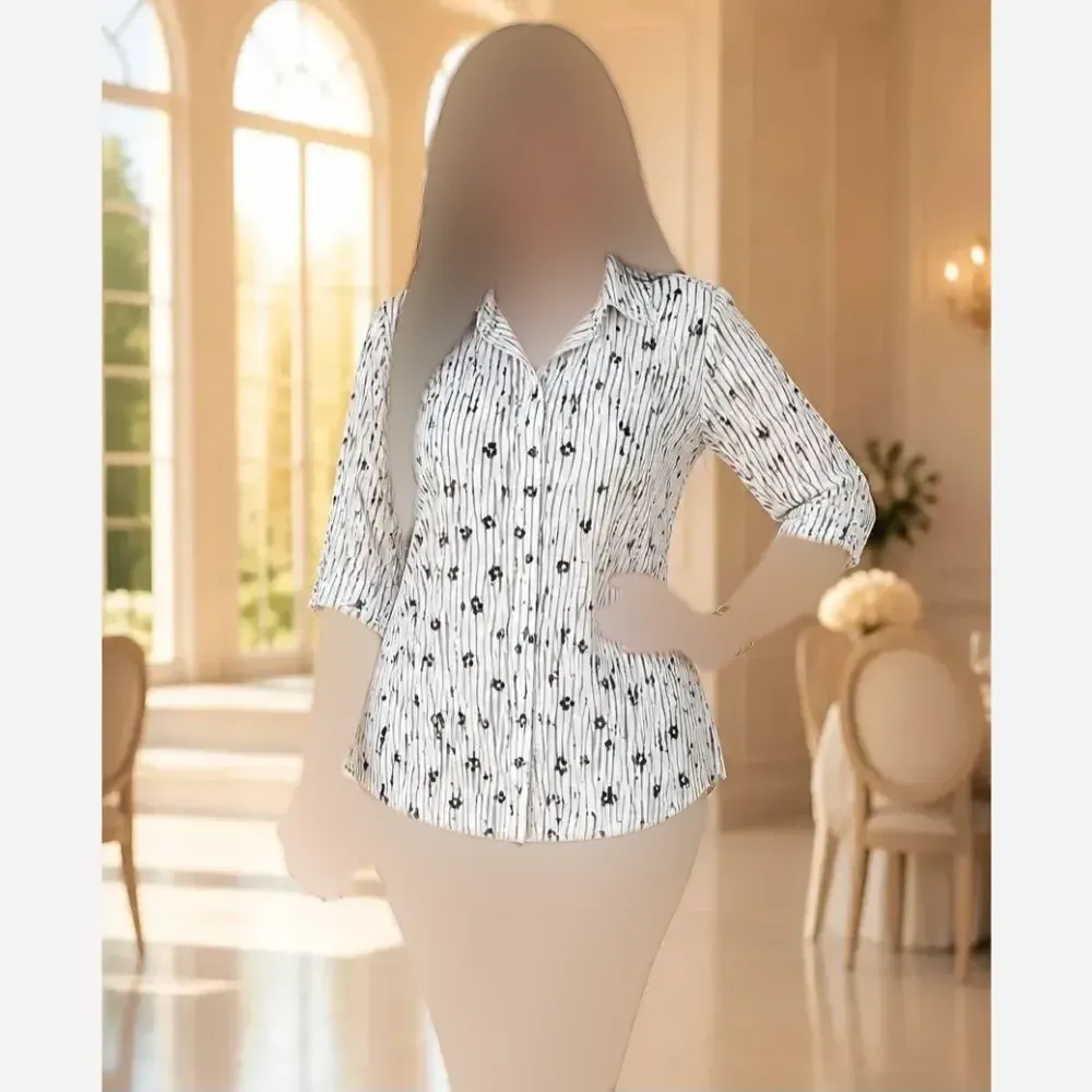 شومیز بابونه جنس لینزی نخی درجه یک فری سایز 38 تا 50