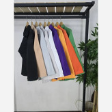 شومیز لنین کتان نیلی جیب طرح صلیبی فری سایز 38 تا 50