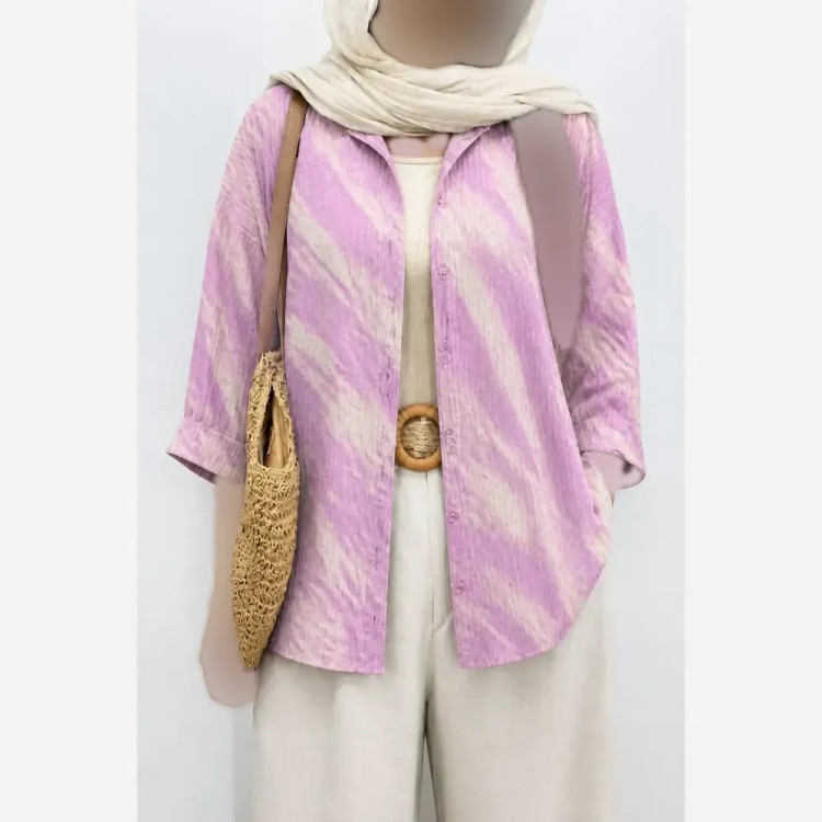 شومیز آبرنگی جنس ینزی نگین کوب فری سایز 36 تا 46
