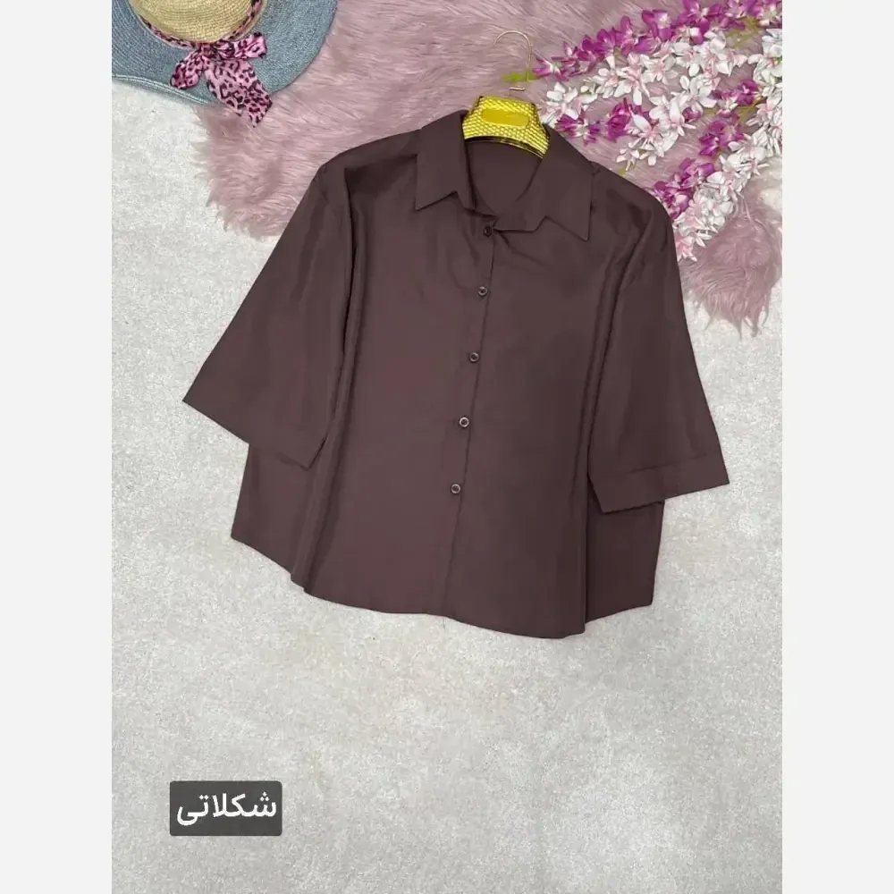 شومیز پاستیلی وانیا جنس پری خنک و سبک فری سایز