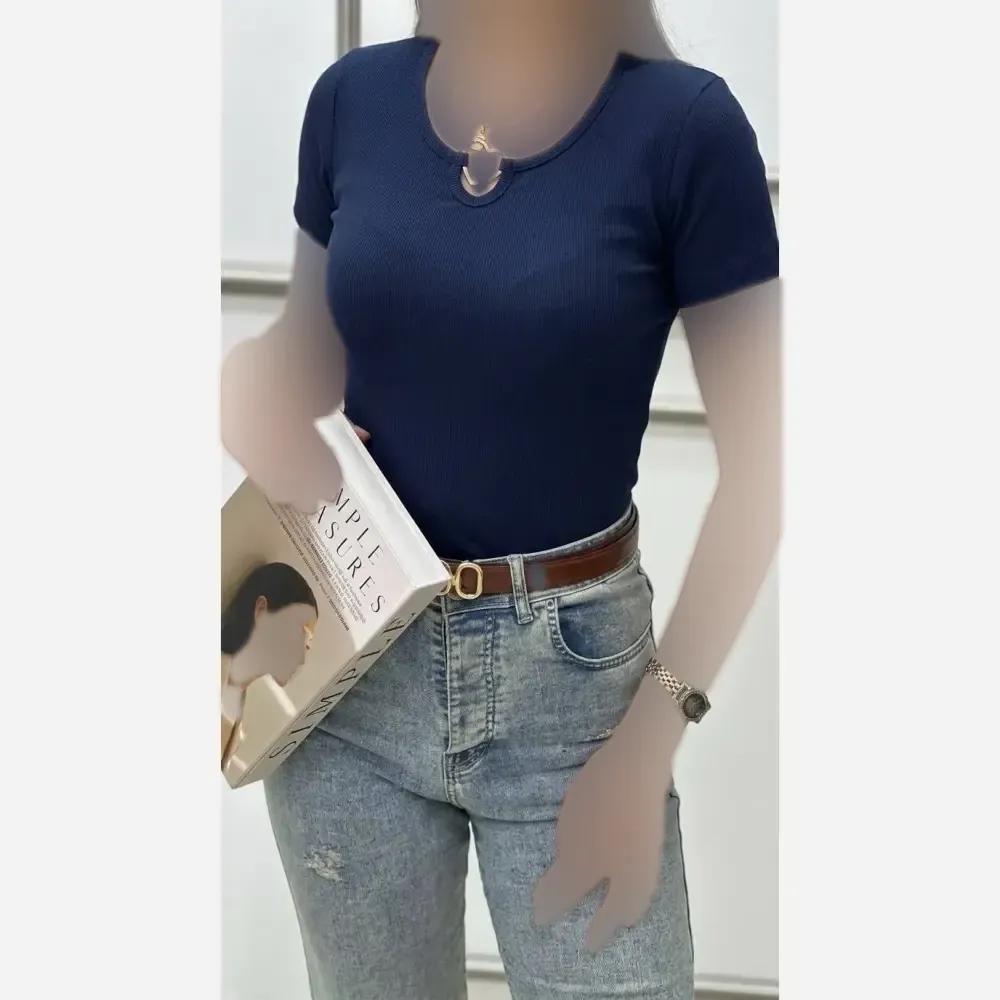 تیشرت فانریپ پنبه درجه یک مدل دار زنانه فری سایز