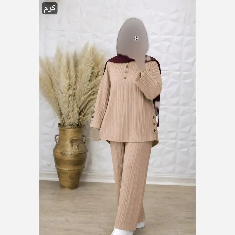ست شومیز و شلوار بگ زنانه مدل ساناز شانتون صوفیا درجه یک فری سایز