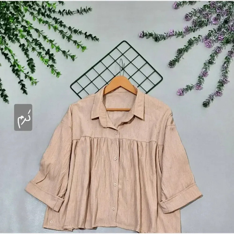 شومیز جلو پیلی نگین دار لاریس درجه یک سایز 38 تا 46
