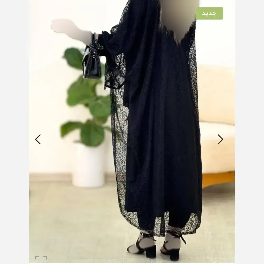 دوتیکه مجلسی رویال سارافن بوگاتی و رویه دانتل رنگ مشکی سایز فری 38 تا 48