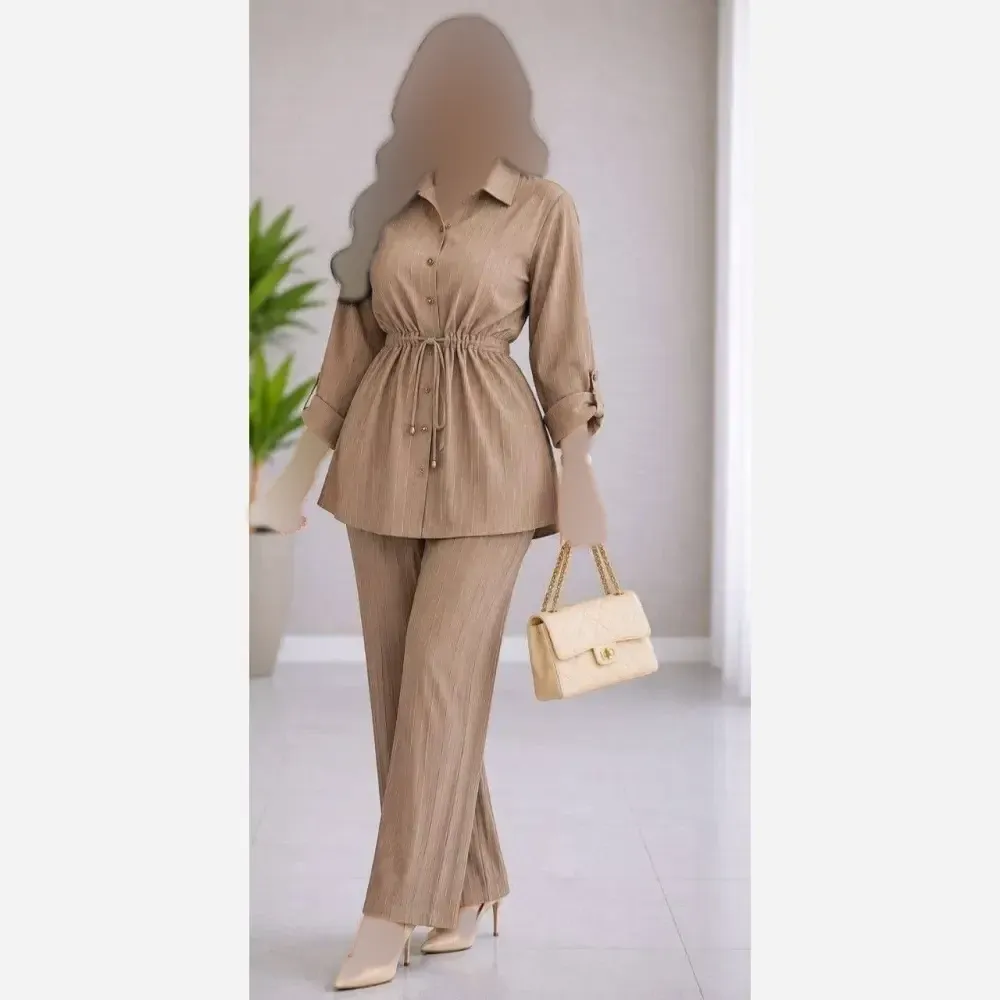 ست ست شومیز شلوار زنانه هانیا جنس ایوا سایز 38 تا 48