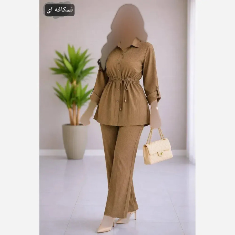 ست ست شومیز شلوار زنانه هانیا جنس ایوا سایز 38 تا 48
