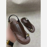 صندل زنانه لا انگشتی زارا طبی سبک چرم بیاله