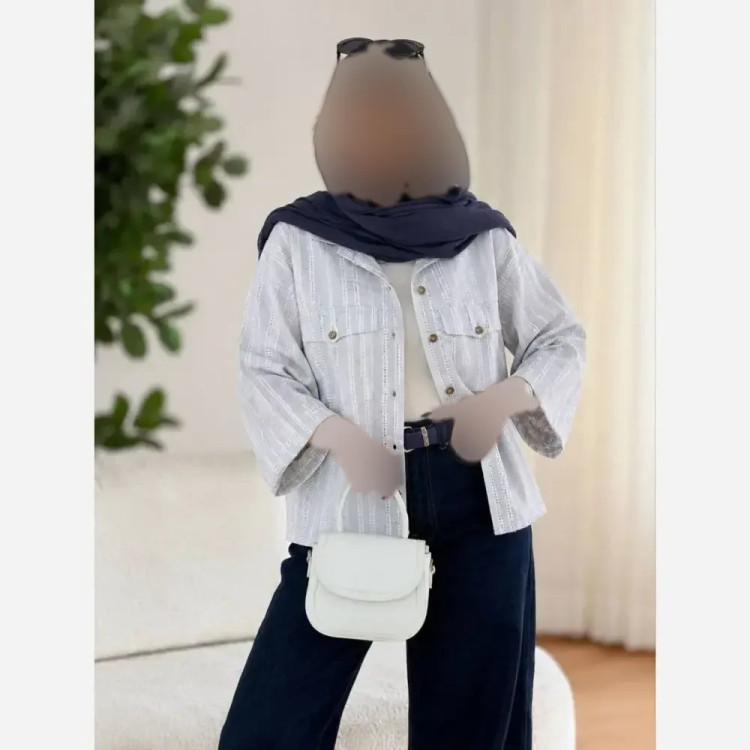 شومیز کوک دوزی پرنیا فری سایز 38 تا 46