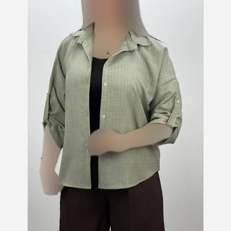 شومیز زنانه ساده خنک جنس NR گازوئیلی فری سایز