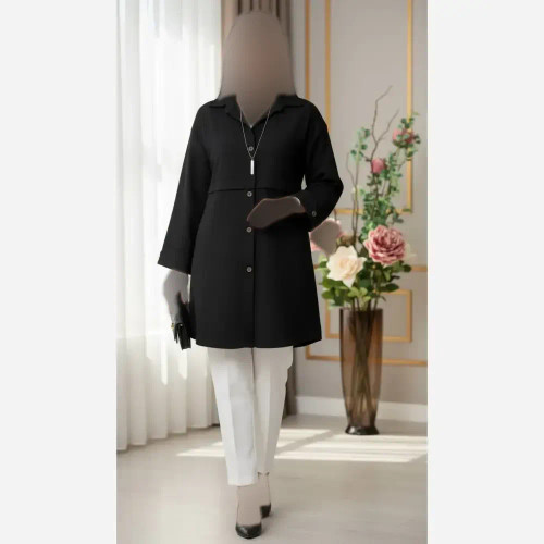 مانتو خنک و سبک زنانه جنس دلیسه رنگ صورتی