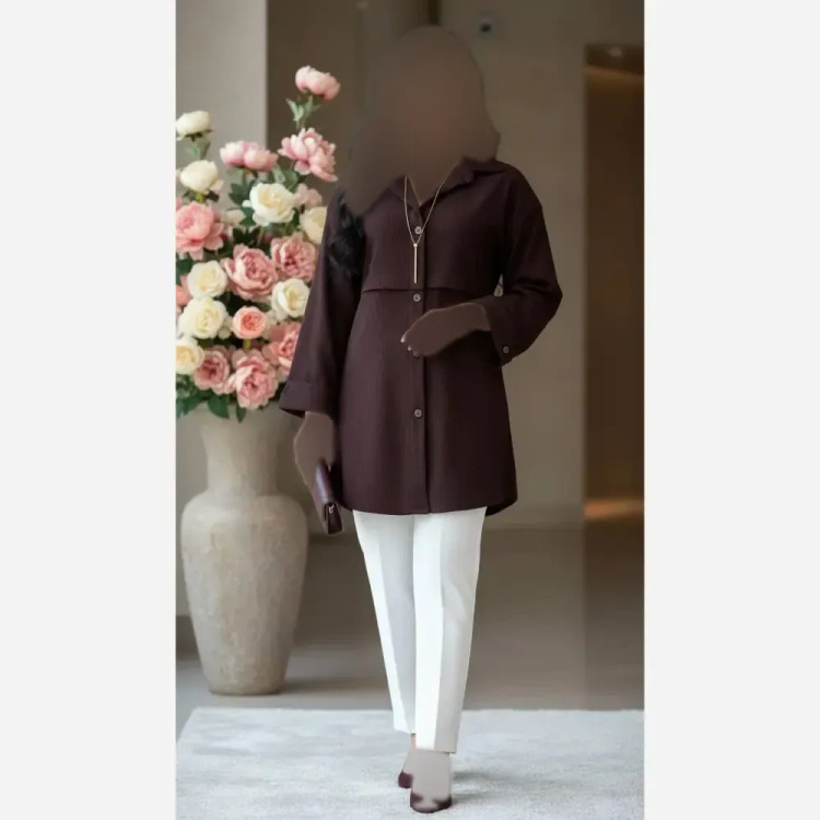 مانتو خنک و سبک زنانه جنس دلیسه رنگ صورتی