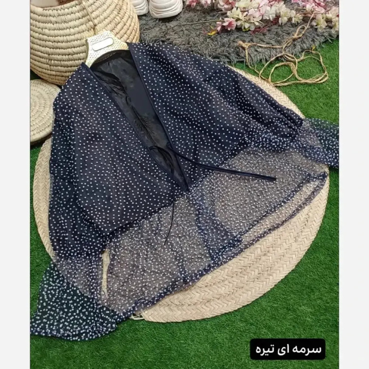 مانتو مزونی عروسکی تور اکلیل دار آستردار فری سایز 38 تا 46
