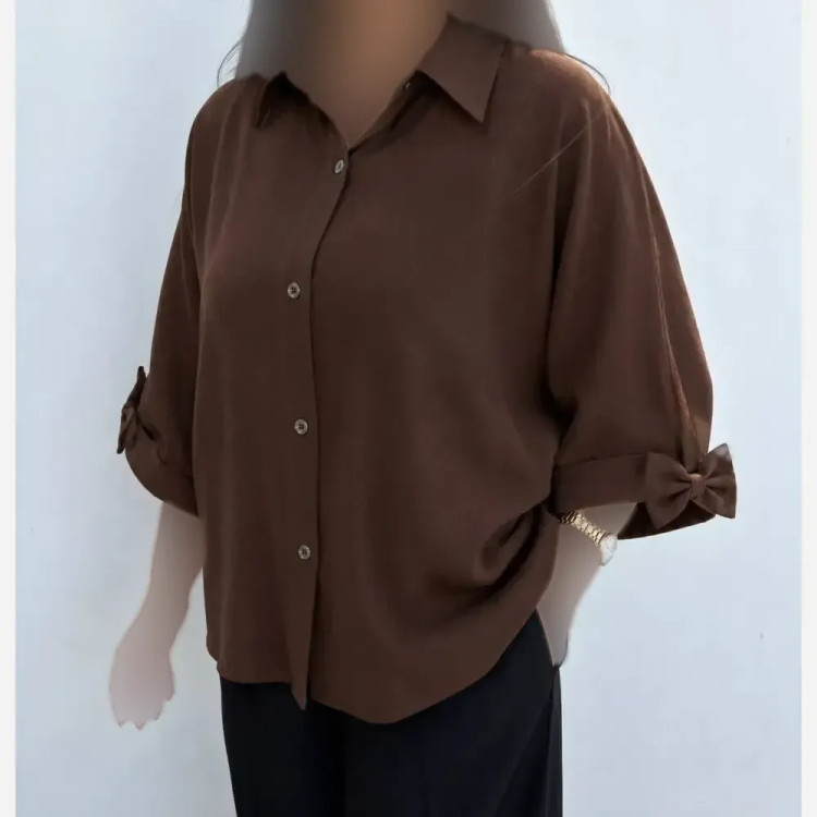 شومیز باکسی لینن درجه یک زنانه سایز فری تا 48 رنگ مشکی و سبز پسته ای