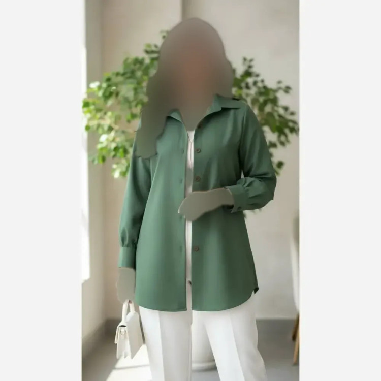 مانتو کوتاه زنانه جنس داکرون اعلا رنگ زرشکی و سدری سایز 38 تا 42
