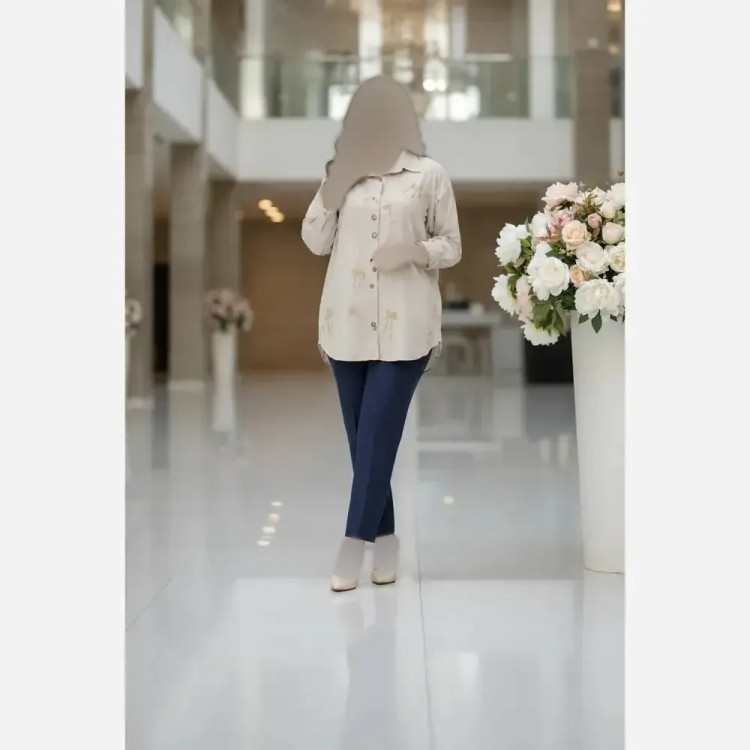 مانتو لینن پنبه گلدوزی دخترانه و زنانه فری سایز خنک و تابستانه