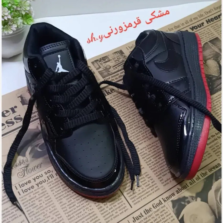کفش کتانی جردن نایک چرم حوله ای کفی طبی زیره پیو رابر آدامسی