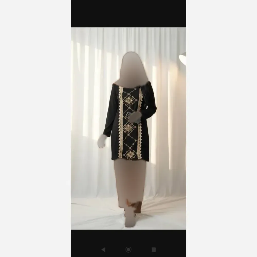شومیز سنتی زنانه جنس کراش رنگ مشکی سایز 00