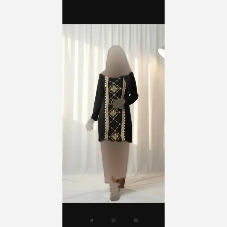 شومیز سنتی زنانه جنس کراش رنگ مشکی سایز 00