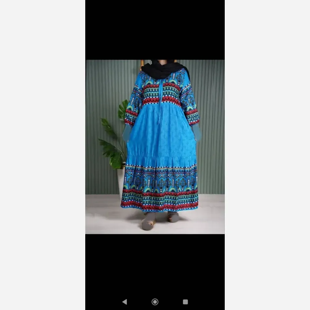 لباس ساحلی زنانه حاشیه دار نخی تابستانی فری سایز رنگی