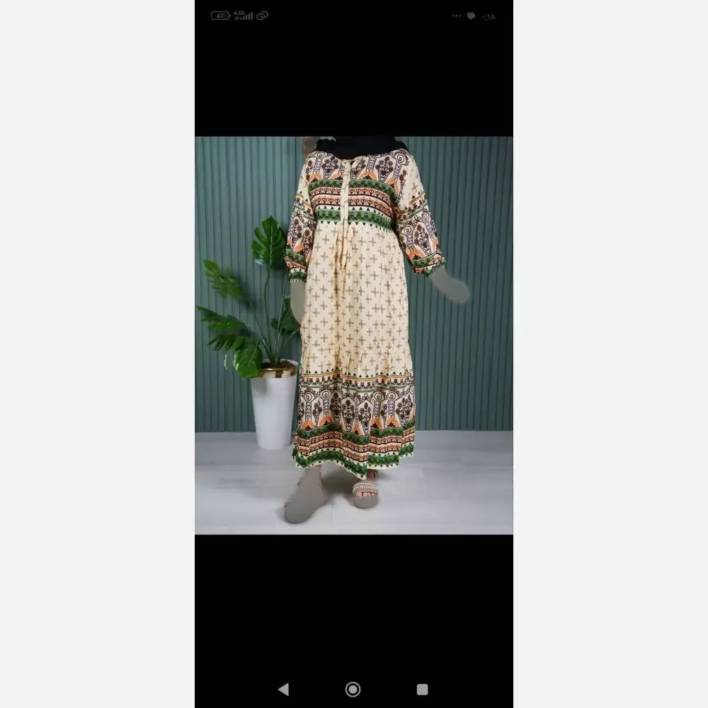 لباس ساحلی زنانه حاشیه دار نخی تابستانی فری سایز رنگی