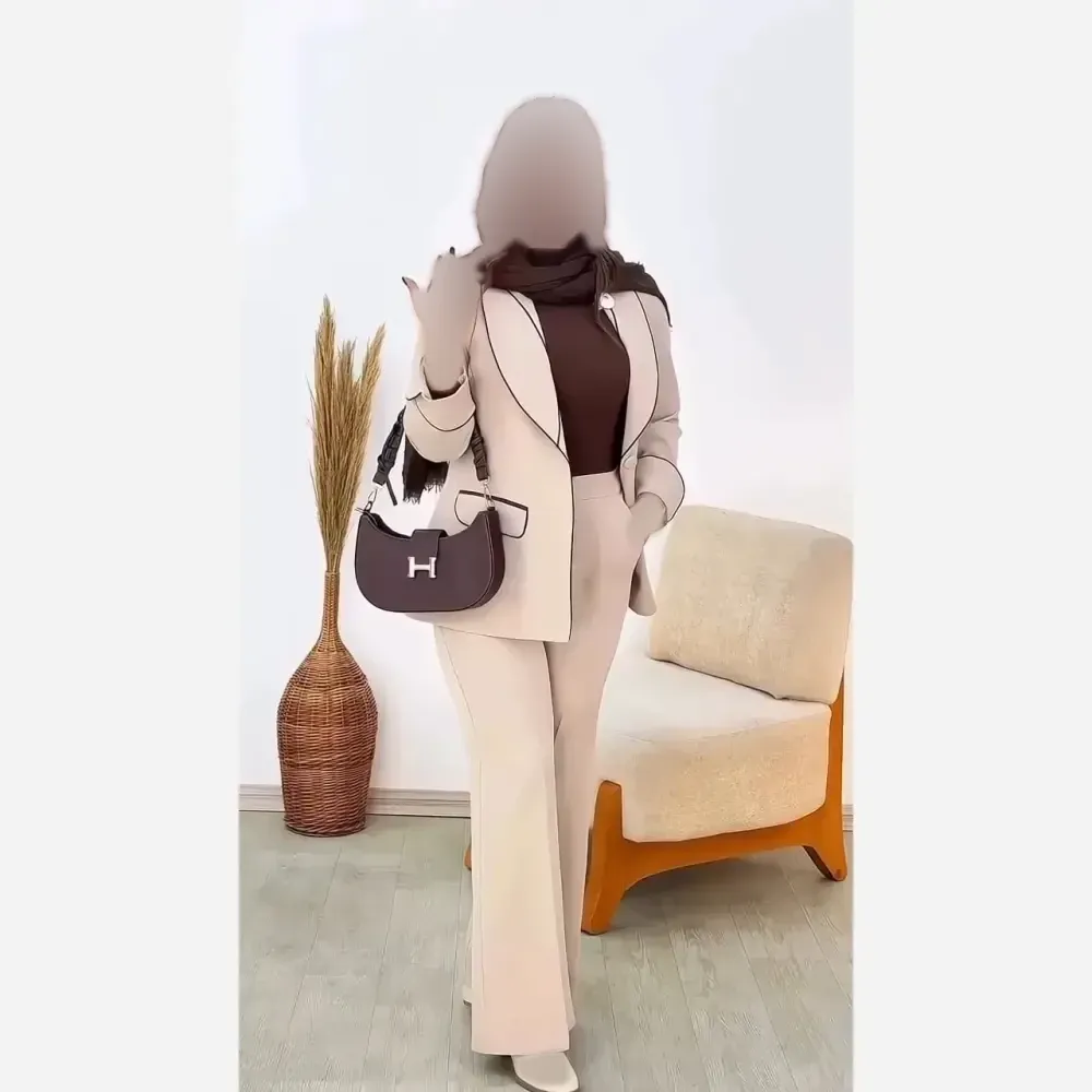 کت و شلوار زنانه مدل همتا جنس مازراتی رنگ بندی متنوع سایز یک و دو