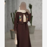 ست کت و دامن لنین گلدوزی شده آنیل فری سایز