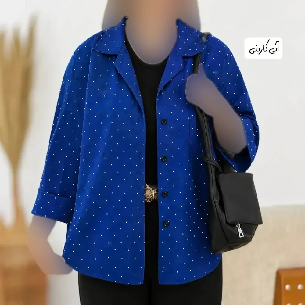 شومیز نگین دار سایز بزرگ جنس پری
