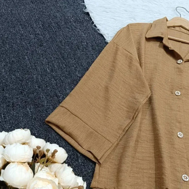 شومیز گره ای سوپر شانتون درجه یک فری سایز