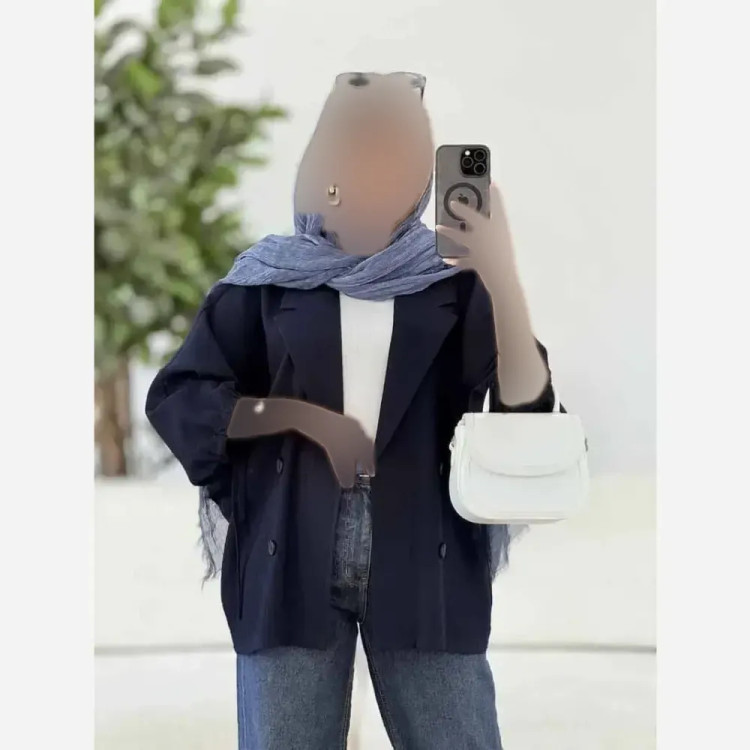 کت آستین بندی لنین شبنم فری سایز تا 48
