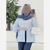 کت آستین بندی لنین شبنم فری سایز تا 48