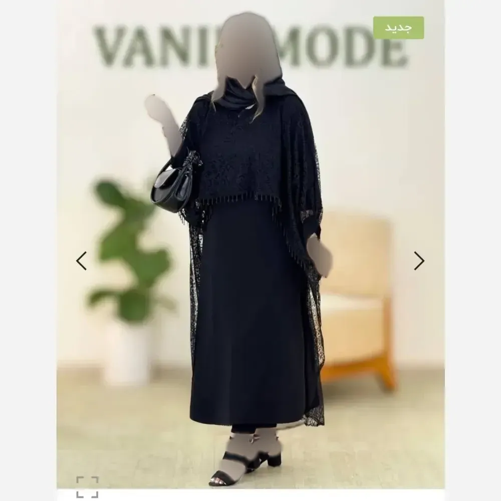 دوتیکه مجلسی رویال سارافن بوگاتی و رویه دانتل مشکی فری سایز 38 تا 48