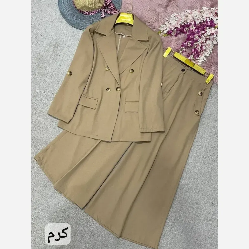 کت و شلوار لنین زنانه مدل رویا رنگ بندی متنوع سایز 38 تا 48