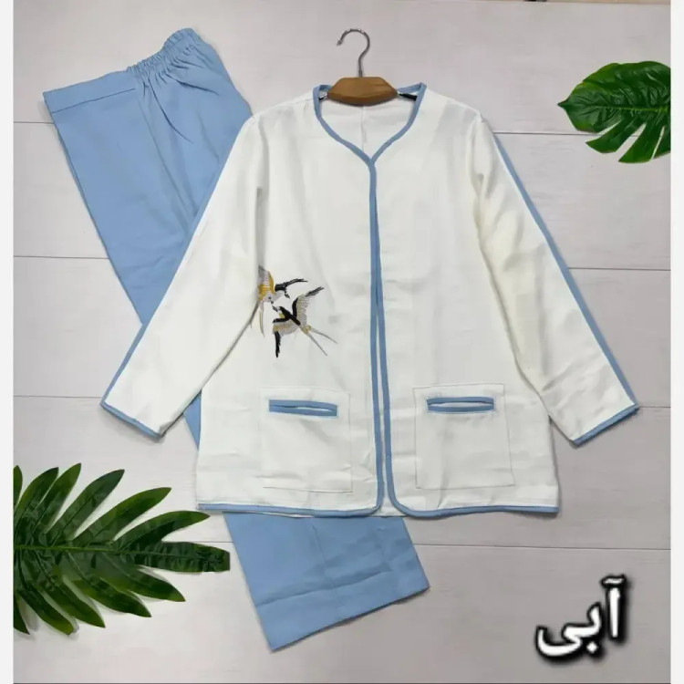 کت و شلوار مجلسی زنانه مدل پرستو جنس مازراتی سایز فری 38 تا 46