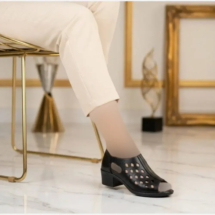 صندل زنانه ماه زیره پلیمر مشکی