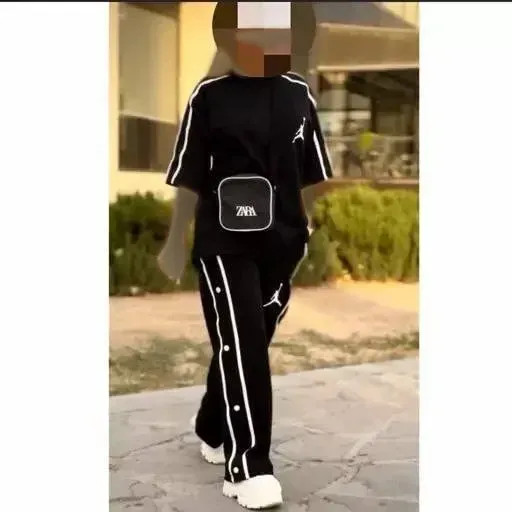 ست جردن زنانه جنس سوپر اسپان رنگ مشکی سایز فری سایز
